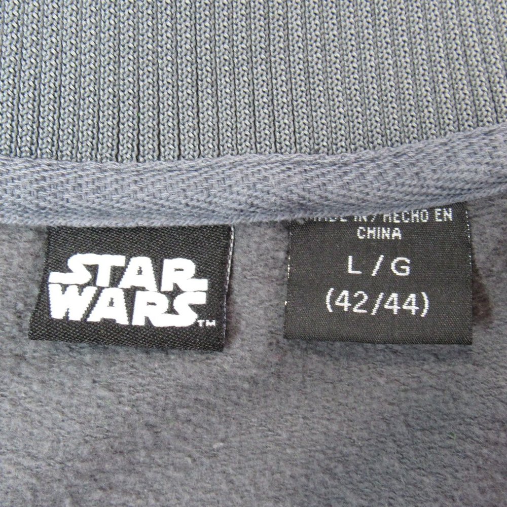 Star Wars Movie Logo Varsity Jacket Men’s Casual Long Sleeve Size Large Gray - Picture 6 of 10